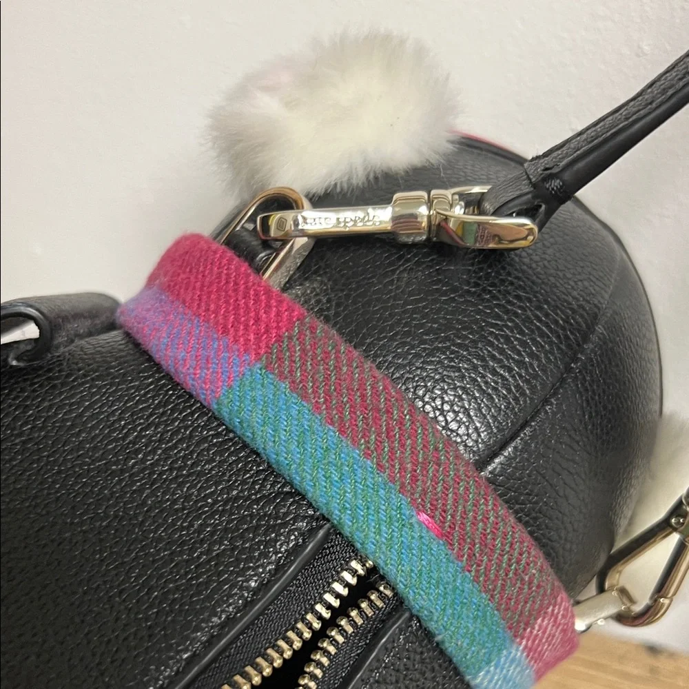 Kate Spade Morty the Penguin Crossbody Bag in Black and Cream NWOT - Picture 9 of 9